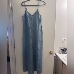 Stylish Blue Denim Spaghetti Strap Dress size L